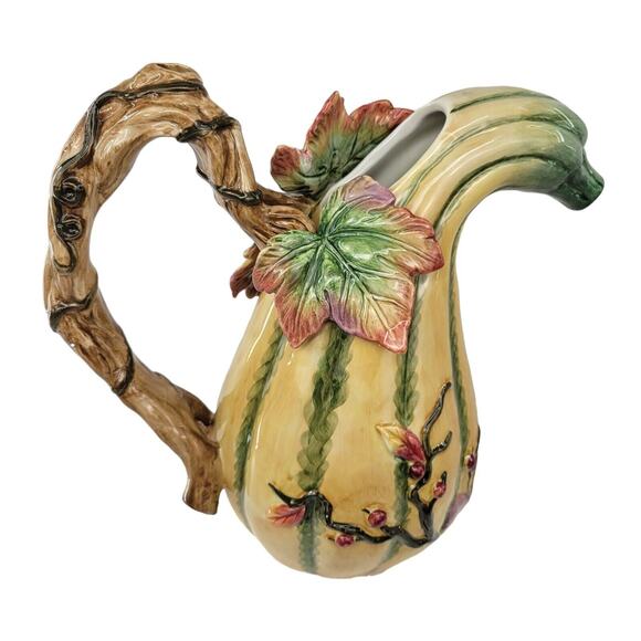 Fitz & Floyd Classics Harvest Heritage Fall Gourd 48 Oz Pitcher 68/605 Discontin - Picture 2 of 14